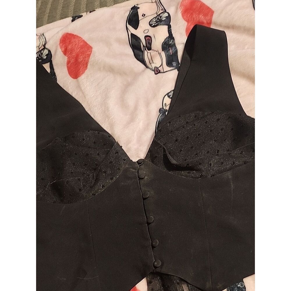 ASOS Black Sheer Dotted Bustier Top